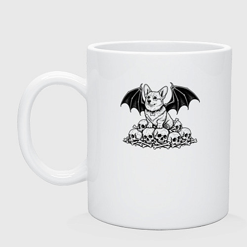 Кружка Корги - вампир / Белый – фото 1
