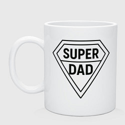 Кружка керамическая Superdad, цвет: белый