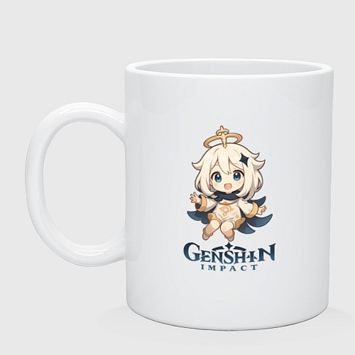 Кружка Чиби Паймон Genshin Impact / Белый – фото 1