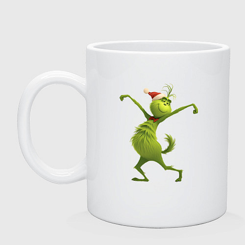 Кружка Гринч в предвкушении нового года / Белый – фото 1