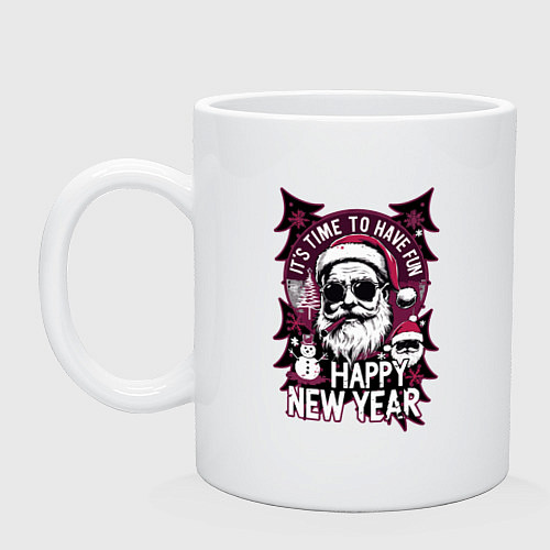 Кружка Плохой дед мороз на новый год / Белый – фото 1