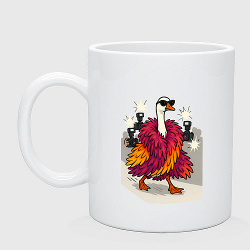 Кружка Гусь на показе мод / Белый – фото 1