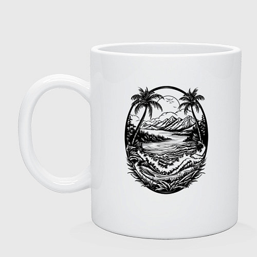 Кружка Тропический оазис / Белый – фото 1