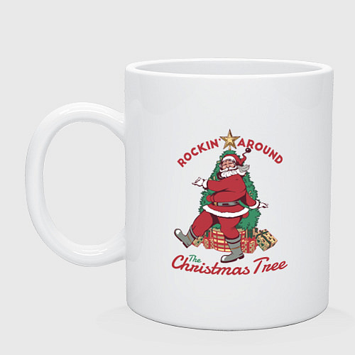 Кружка Веселый Санта Клаус / Белый – фото 1
