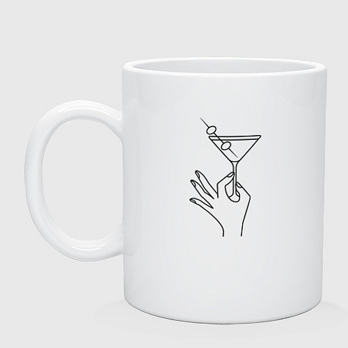 Кружка Рука с коктейлем / Белый – фото 1