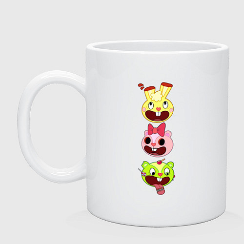 Кружка Happy Three Friends heads / Белый – фото 1