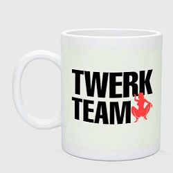 Кружка керамическая Twerk team, цвет: фосфор