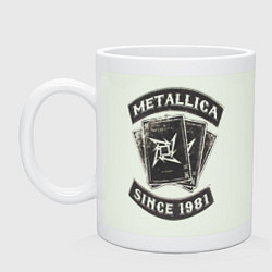 Кружка керамическая Metallica: since 1981, цвет: фосфор