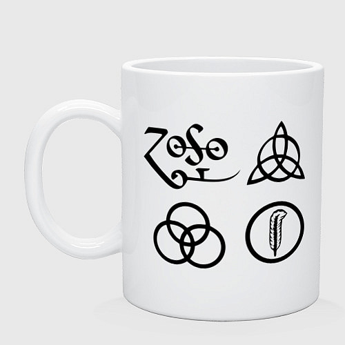 Кружка Led Zeppelin: symbols / Белый – фото 1