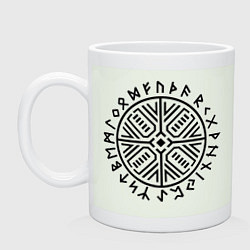 Кружка керамическая Рунический круг, цвет: фосфор
