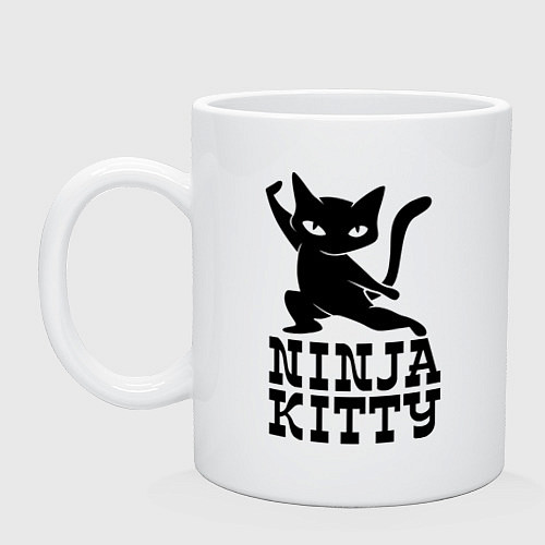Кружка Ninja kitty / Белый – фото 1