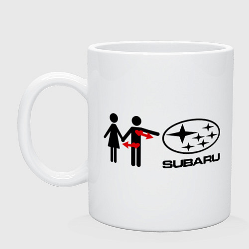 Кружка I love subaru / Белый – фото 1