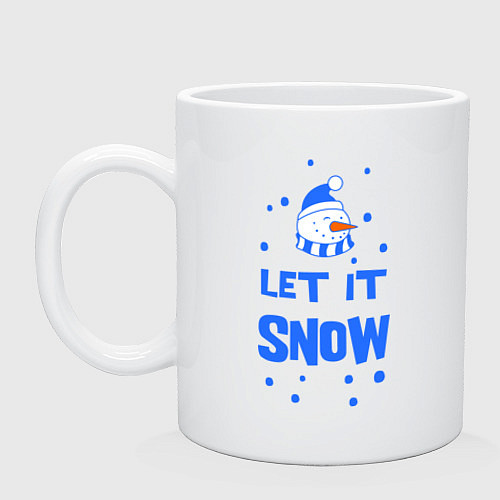 Кружка Снеговик Let it snow / Белый – фото 1