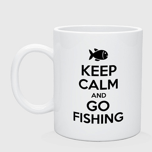 Кружка Keep Calm & Go fishing / Белый – фото 1