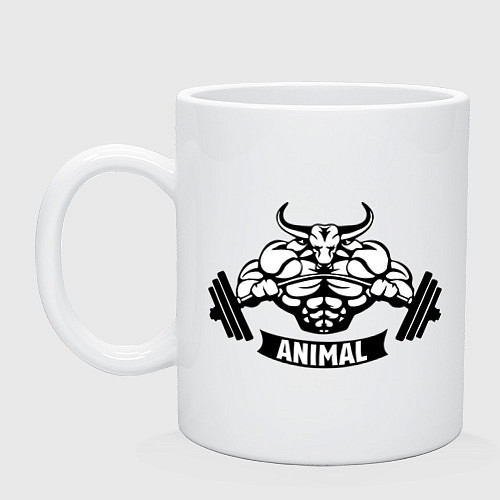 Кружка Bodybuilder bull / Белый – фото 1