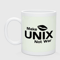 Кружка керамическая Make unix, not war, цвет: фосфор