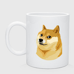 Кружка керамическая Doge, цвет: белый