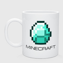 Кружка керамическая Minecraft Diamond, цвет: белый