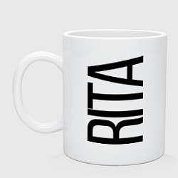 Кружка керамическая Рита, цвет: белый