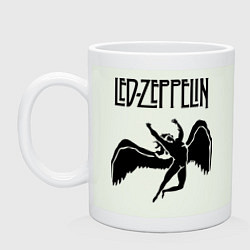 Кружка керамическая Led Zeppelin Swan, цвет: фосфор