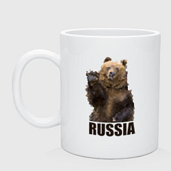 Кружка керамическая Russia: Poly Bear, цвет: белый