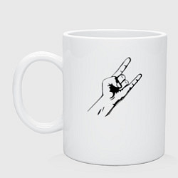 Кружка керамическая It's Metal, цвет: белый