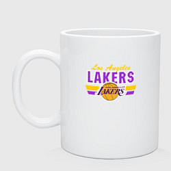 Кружка керамическая Los Angeles Lakers, цвет: белый