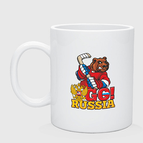 Кружка Hockey: Go Russia / Белый – фото 1