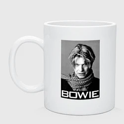 Кружка керамическая Bowie Legend, цвет: белый
