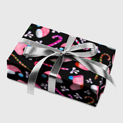 Бумага для упаковки Новогодняя ночь, акварельный узор, цвет: 3D-принт — фото 2