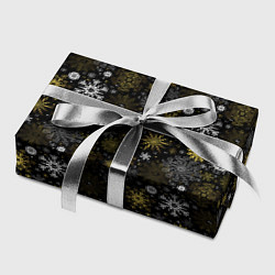 Бумага для упаковки Зимние Узоры золотые, цвет: 3D-принт — фото 2