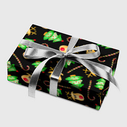 Бумага для упаковки Олени, елки и карамель, цвет: 3D-принт — фото 2
