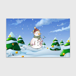 Бумага для упаковки Веселый Снеговичок, цвет: 3D-принт