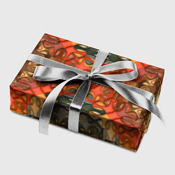 Бумага для упаковки Коллекция Фрактальная мозаика Оранжевый, цвет: 3D-принт — фото 2