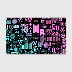 Бумага для упаковки K-POP LOGOBOMBING КОРЕЙСКИЕ ГРУППЫ, цвет: 3D-принт