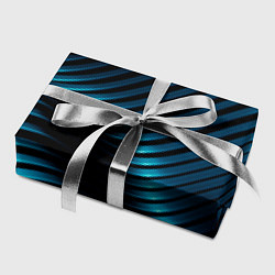 Бумага для упаковки Волны голубого металла, цвет: 3D-принт — фото 2