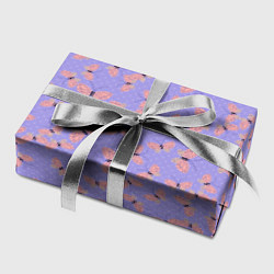 Бумага для упаковки Бабочки паттерн лиловый, цвет: 3D-принт — фото 2