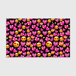 Бумага для упаковки Эмодзи сердечки, цвет: 3D-принт