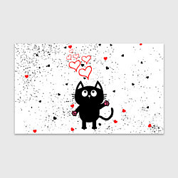 Бумага для упаковки Влюблённый котик Cat Love, цвет: 3D-принт