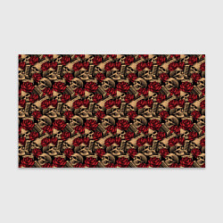 Бумага для упаковки ROCK AND ROLL Черепа и Розы