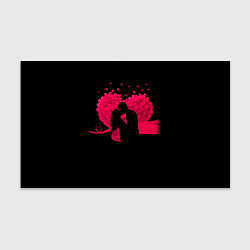 Бумага для упаковки Силуэты Влюбленных Сердце из Роз и Любовь, цвет: 3D-принт
