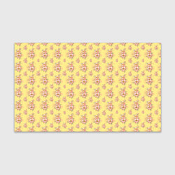 Бумага для упаковки Розовые пионы на желтом фоне, цвет: 3D-принт