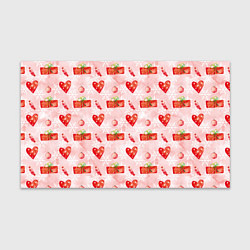 Бумага для упаковки Подарки и сердечки, цвет: 3D-принт