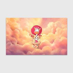 Бумага для упаковки Жираф на воздушном шаре, цвет: 3D-принт