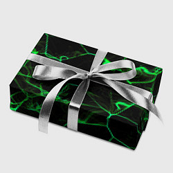 Бумага для упаковки Абстракция - Черно-зеленый фон - дым, цвет: 3D-принт — фото 2
