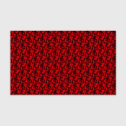 Бумага для упаковки Красные психоделический смайлы, цвет: 3D-принт