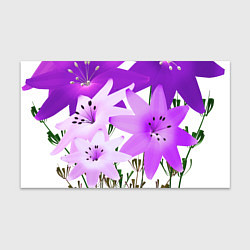 Бумага для упаковки Flowers purple light, цвет: 3D-принт