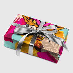 Бумага для упаковки Цветы, бабочка и морда тигра, цвет: 3D-принт — фото 2