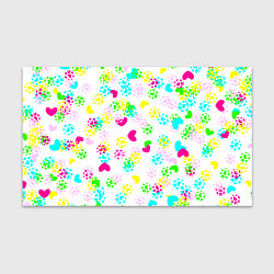 Бумага для упаковки Весна в сердцах на белом фоне, цвет: 3D-принт