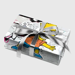 Бумага для упаковки Барт Симпсон на фоне стены с граффити, цвет: 3D-принт — фото 2